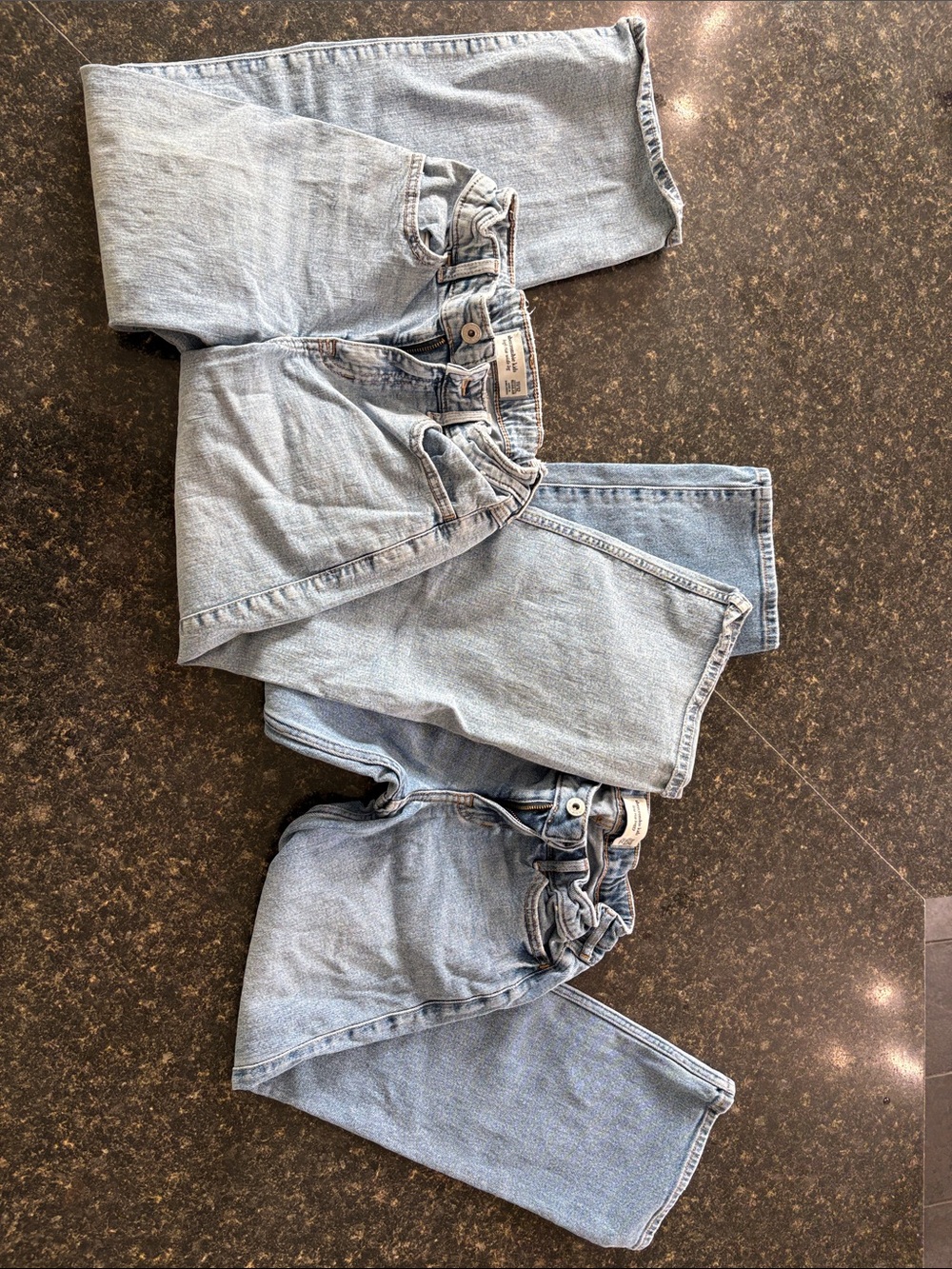 abercrombie kids light blue denim jeans - 2-pack look